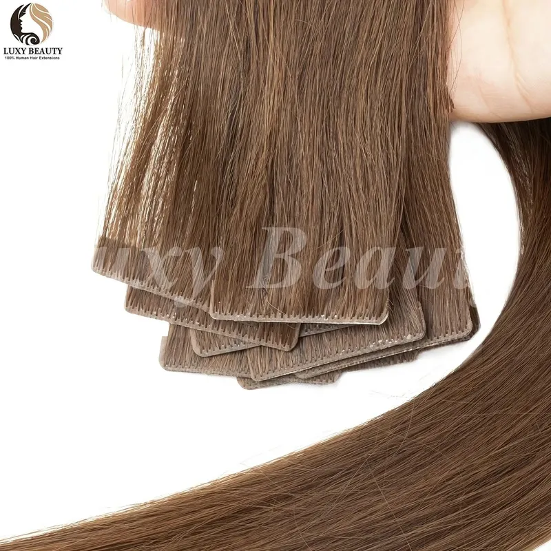 Straight Invisible Tape In Human Hair Extensions Injected PU Tape Hair Extensions Black Blonde Brown Tape Ins Hair 10pcs/Pack