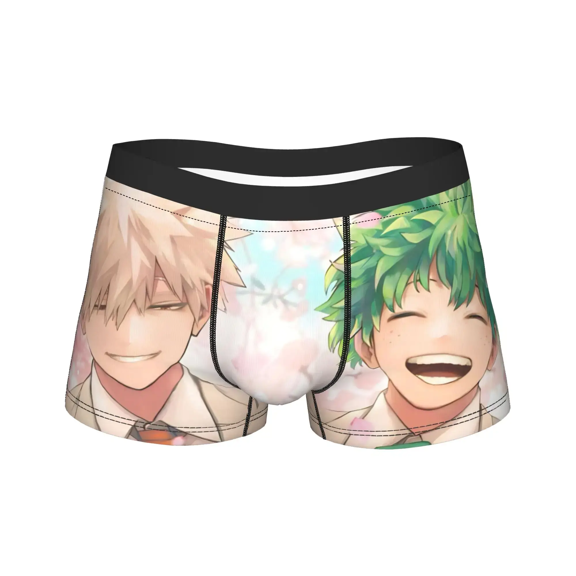 Men My Hero Academia Anime Long Underwear Deku Bakugo Fashion Boxer Briefs Shorts Panties Male Soft Underpants Plus Size — image 1
