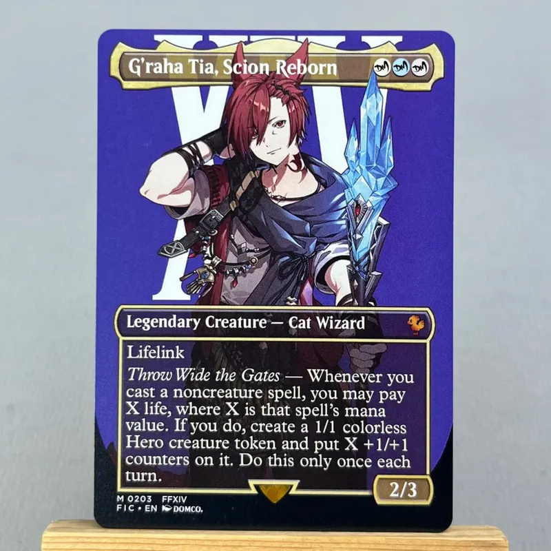 FIN FCA FIC HOLO14-Ⅰ02 Tcg Proxy Cards Vivi Ornitier Summon Bahamut Rhystic Study Y'shtola Night's Blessed