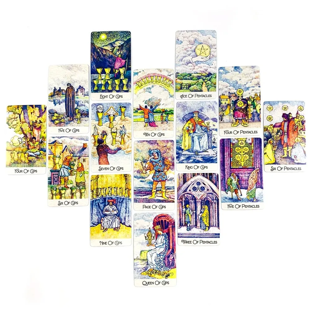 Rediscovered Classic Tarot Cards 78 Card Vintage Art Style English Edition Divination Board Game Perfect for Spiritual Practice