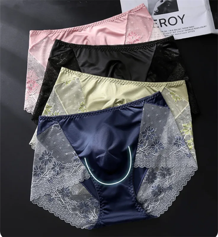 Seluar dalam lelaki Baharu cuecas mewah ringan masculino dewasa 18 saiz plus renda satin beg 3D calzoncillos hombre sexys shopping tøy