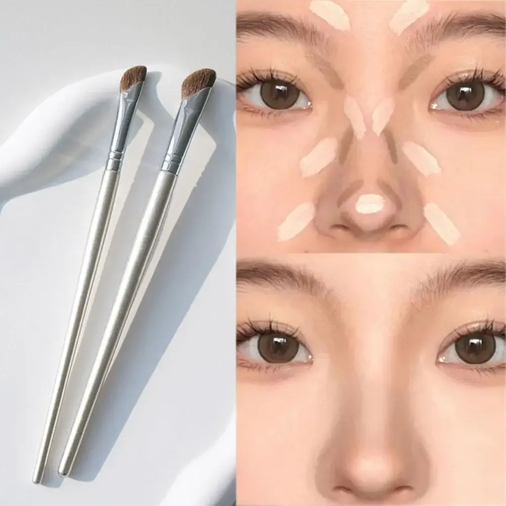 Professional Angled Nose Contour Brush Flat Nose Shadow Brush Precise Shading Blending Makeup Brushes For Nose Bridge Contour