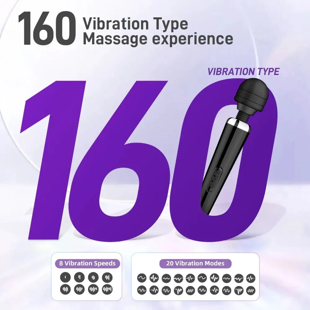 Big AV Body Massager Magic Wand Powerful Vibrator for Women G Spot Clitoris Stimulator USB Charging Adult Sex Toys for Woman