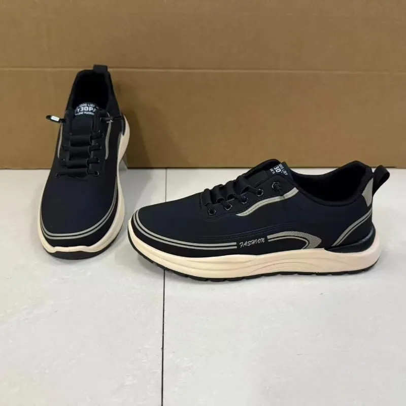 Luxury Men's Sneakers Leather Mens Running Shoes Wear Resistant Non Slip Casual Shoes Soft Sole Men Shoes Comfortable Zapatillas