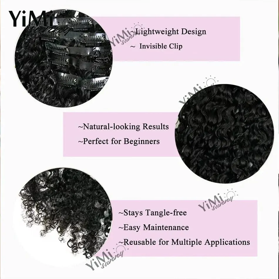 Extensiones de cabello humano con Clip de borde invisible para mujer, 120 g/set, sin costuras, rizado, inyectado, cinta de PU, Clip de trama, cabello humano