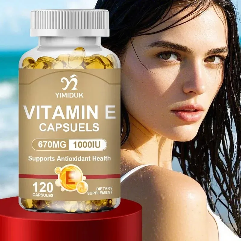 Buy 1 Get 1 Free! Vitamin E 670mg Capsules Support Skin & Heart Health Moisturizes from Within Reduces Scars & Promotes Shine