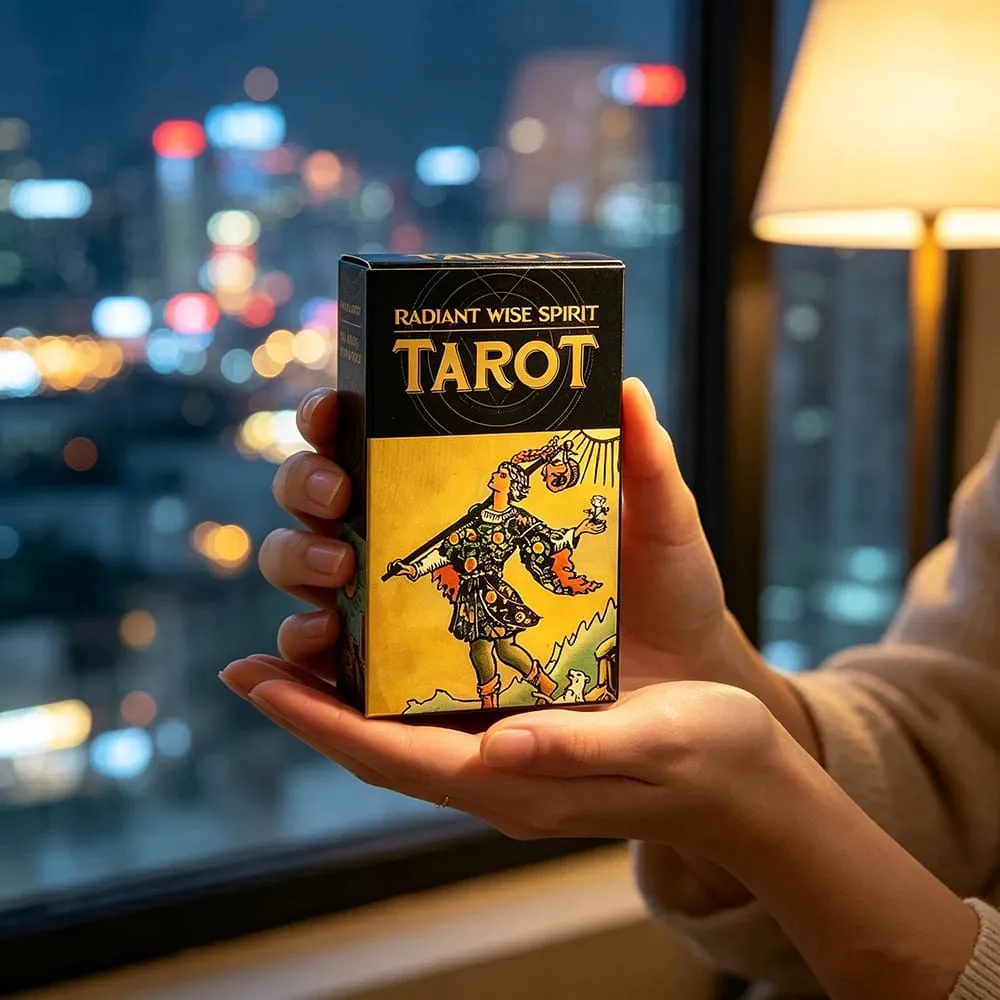 Radiant Wise Spirit Tarot Cards 78Pcs Tarot Deck English Visions Fortune Divination Board Game Spiritual Practices Cards Game