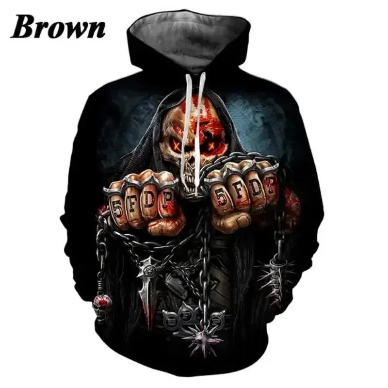 Men's and Women's Five Finger Death Punch Hoodies 3D Printing Casual Autumn Winter Sweatshirts Hip-hop Rock Hoodie — image 18