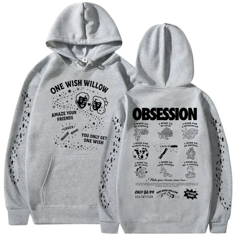 Horror Movie Obsession One Wish Willow Hoodies Men's Women Clothing Fashion Gothic Oversized Long Sleeves Hooded Sweatshirts