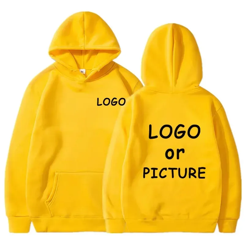 Custom logo printed men's women's casual hoodies long sleeve hoodies autumn and winter personalized street style sweatshirts.