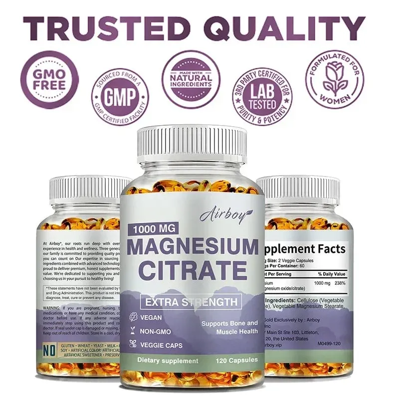 Magnesiumcitrat – Ergänzung zur Stressentspannung, Knochen, Schlaf, Herzgesundheit, Nerven, Muskeln und Stoffwechsel — image 5