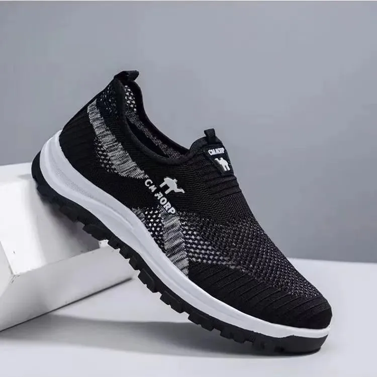 2026 Summer New Men's Loafers Mesh Breathable Casual Sneakers Vulcanize Shoes Soft Soled Comfort Sport Shoes Light Walking Flats