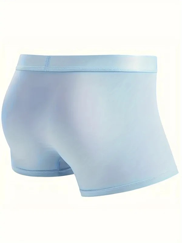 4 pezzi biancheria intima da uomo boxer in seta di ghiaccio grafene mutande da uomo mutandine da uomo traspiranti mutande maschili ultrasottili senza soluzione di continuità