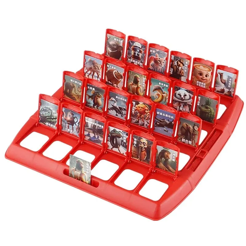 Guess Who I Am Guessing Board Game 2‑Player Interactive Character Card Game Portable Tray Puzzle Game Family Party Desktop Game