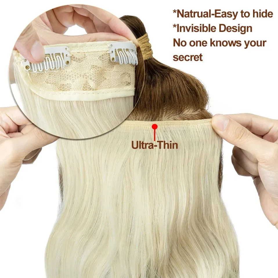 4 Pieces Set Clip In Hair Extensions Highlight Wavy Curly Long Synthetic Hairpieces For Women 22 Inch 180g Hair Clips Hair