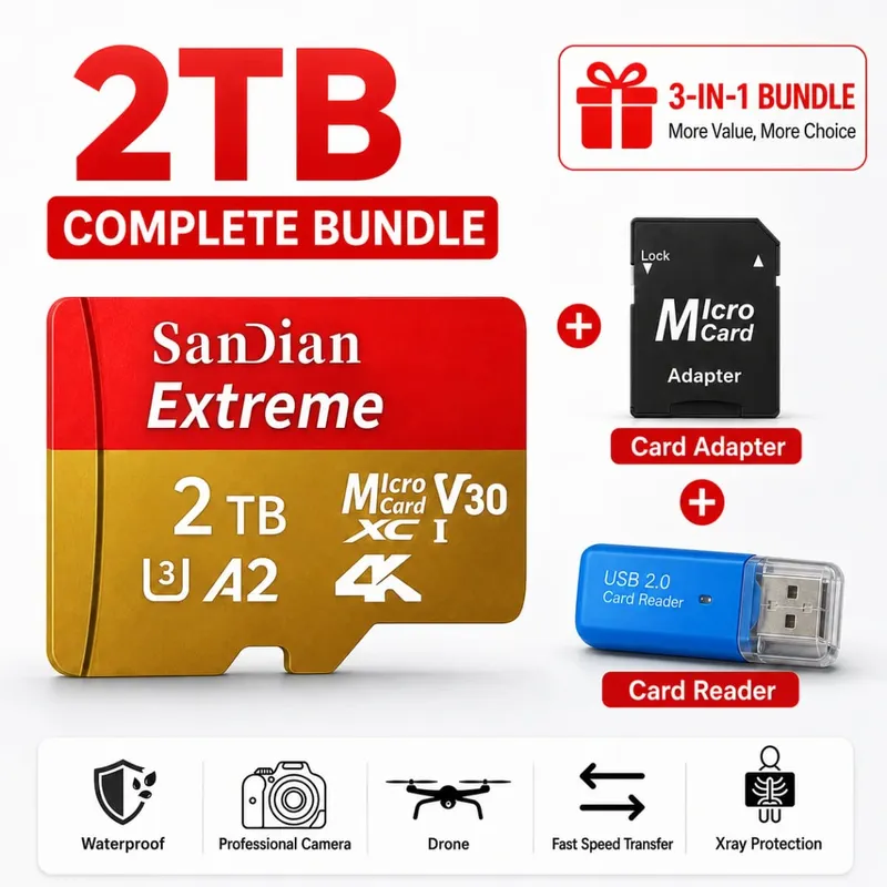 High-Speed 128GB Micro TF Card Class10 256GB Flash Card 512GB Memory Card for Smartphone Tablet