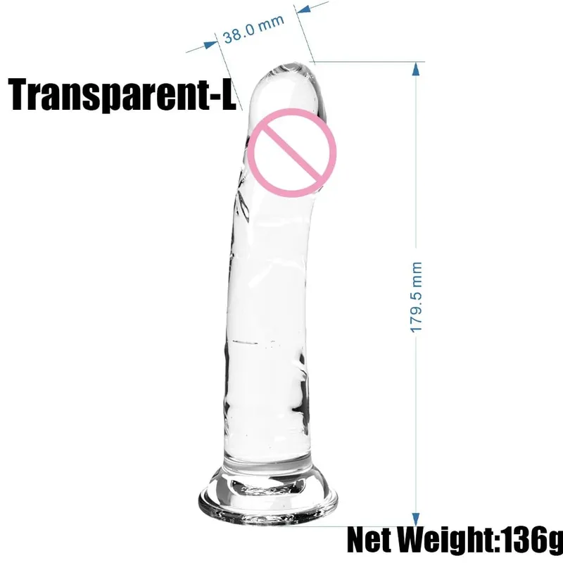 Realistic Purple Anal Dildo Butt Plug with Strong Suction Cup Base Jelly Sex Toy in Multiple Sizes for Hands Free Anal Play for