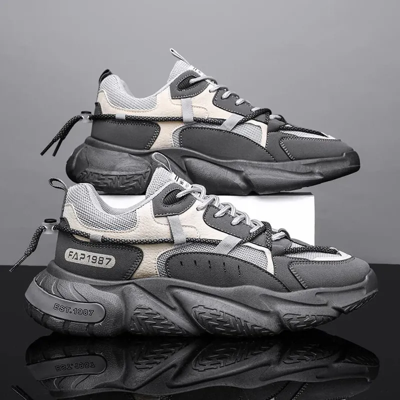 2026 Winter New Men's Shoes Trendy Sport Running Casual Versatile Breathable Height-increasing Dad INS Trendy Sneakers