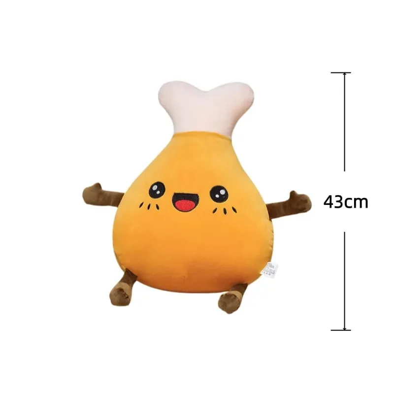 Corn Fries Chicken Leg Throw Pillow Simulation Food Plush Sofa Cushion Adorably Room Decor Toy Accompany Sleep Toy Creative Gift