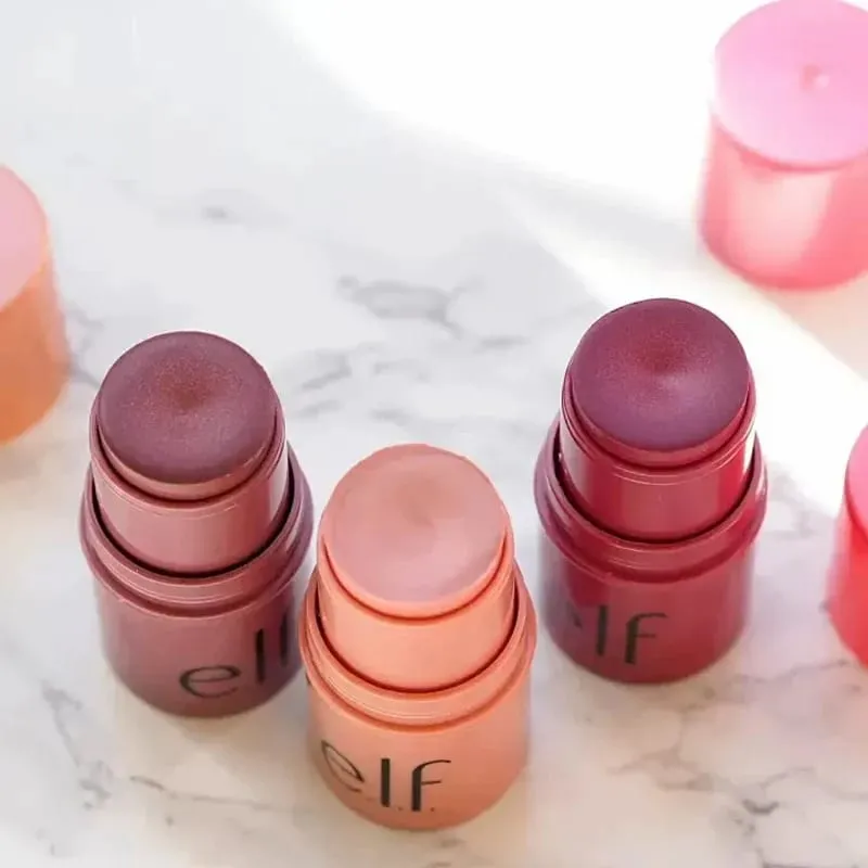 Elf Blush Contour Đa chức năng Blush Stick Kép sử dụng cho môi và má Matte Glow Primer Kem nền dưỡng ẩm Thu nhỏ lỗ chân lông