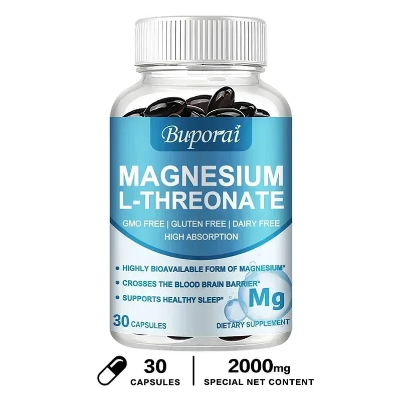 Magnesium L Threonate Supplement - Muscle Strength Bone and Joint Health Focus and Memory Enhancer Supports Nerve FunctionSup