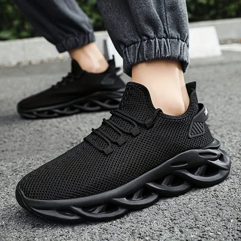 Hot Men Running Shoes Lightweight Sneakers Black Male Casual Shoes Mesh Walking Shoe Outdoor Shock-absorption Women Tennis Shoes