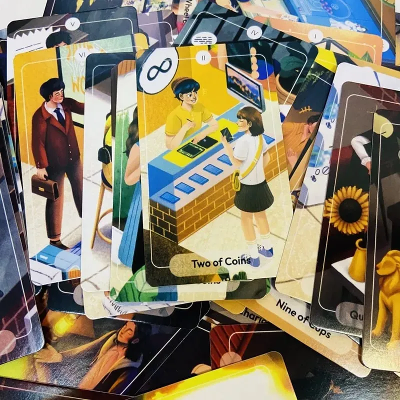 78 Hikayeler Tarot Kartları A 79 Kart Tarot Güverte İngilizce Versiyonu Falcılık Kehanet Güverte Oyunu Aile Partisi Kadınlar Için