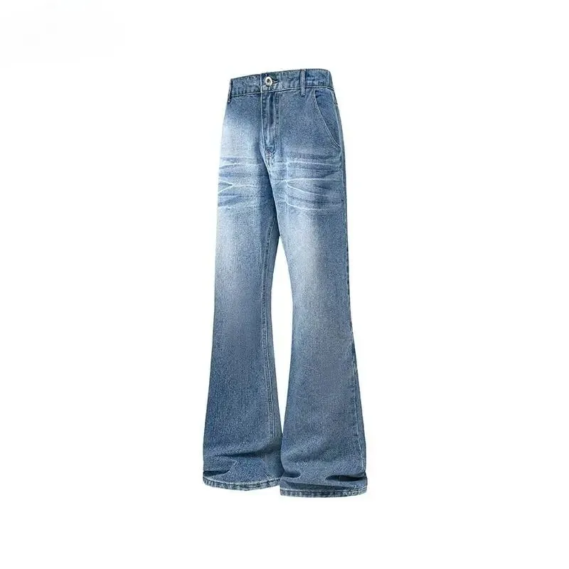 Retro Denim Pants Men's Jeans Loose Straight Casual Trousers Vintage Jeans Y2k Clothes Men's Pants Baggy Jeans Man Four Seasons