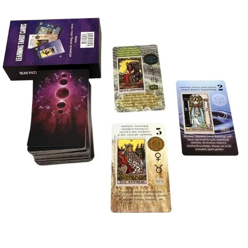 Tarot Cards for Beginners Learning Tarot Deck No Guide Book Needed Tarot Cards with Meanings on Them (Español) 78 Cards Reversed