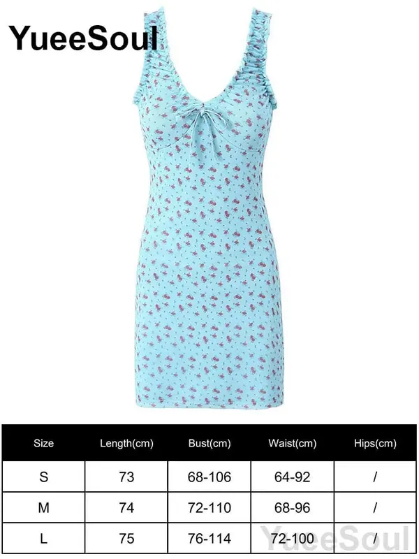Blue Printed Mini Dress 2026 Summer New Elegant Party Birthday Evening Dresses Y2K Sweet Cute High Street Casual Women Dress