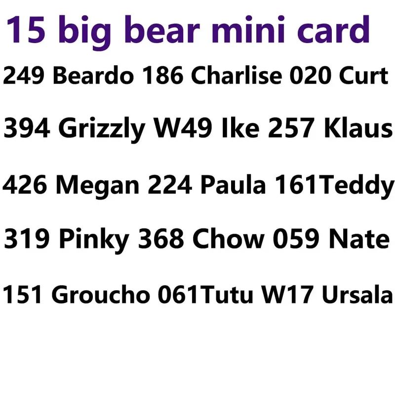linkage card series 1 to series 5 Sanrio S1 to S6 card NTAG215 NFC Printing animal Card Work for NS switch