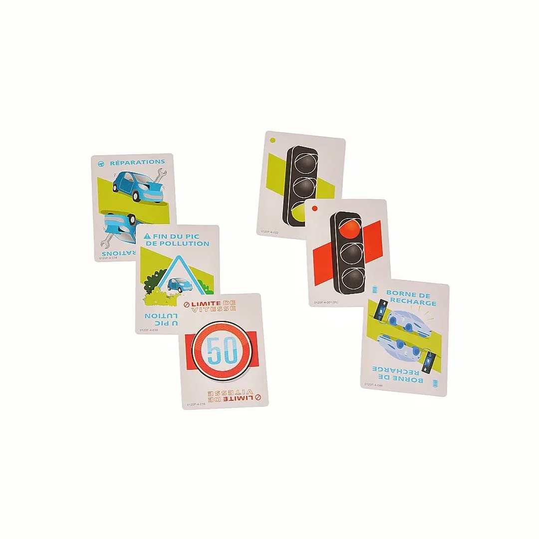 "Green Road Rally: a Eco-Themed Card Game of Miles & Strategy" French Version Board Game Eco-Themed Card Game Interactive Tabletop Game Party Gift Suitable for Christmas Halloween