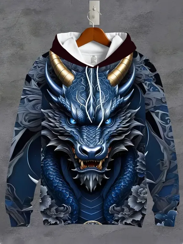 New 3DPrint Animal Graphic Hoodies For Man Sweatshirt Hrajuku Street Fall Casual Long Sleeves Y2k Men Clothing Menswear Clothing