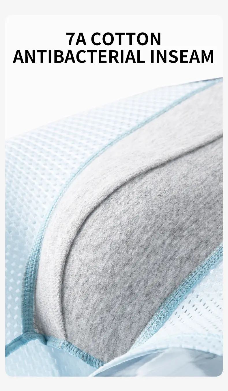 MiiOW 3Pcs Ice Silk Men's Underwear Boxers Breathable Mesh Mens Underpants 7A Antibacterial Cotton Crotch Man Panties Boxers