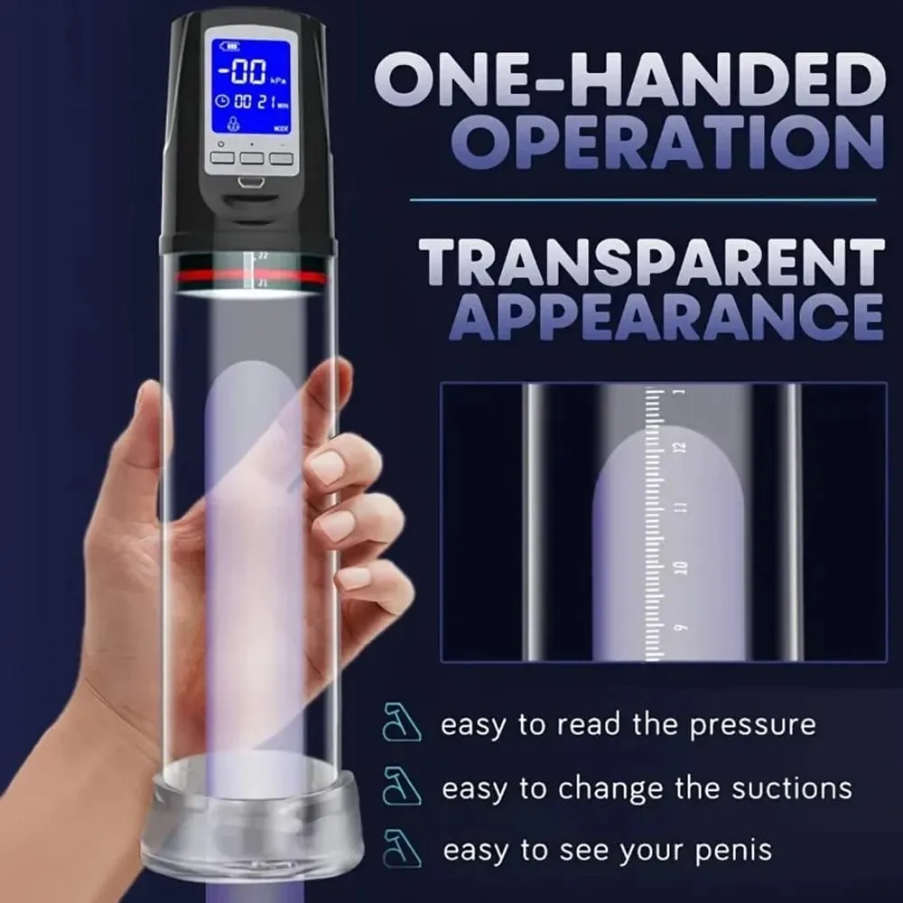 Luxurious Field Automatic Penis Pump Suction Vacuum Male Masturbation Penis Extender Dick Erection Enhancement Trainer Sex Toys