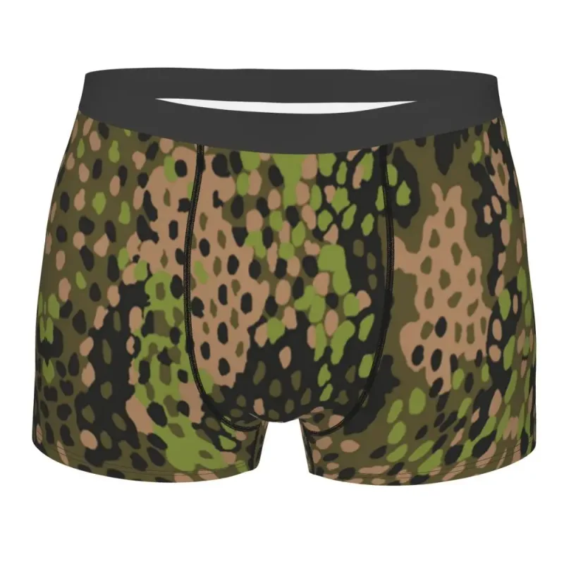 Male Cool WW2 Camo Underwear Germany Arm Military Camouflage Boxer Briefs Stretch Shorts Panties Underpants