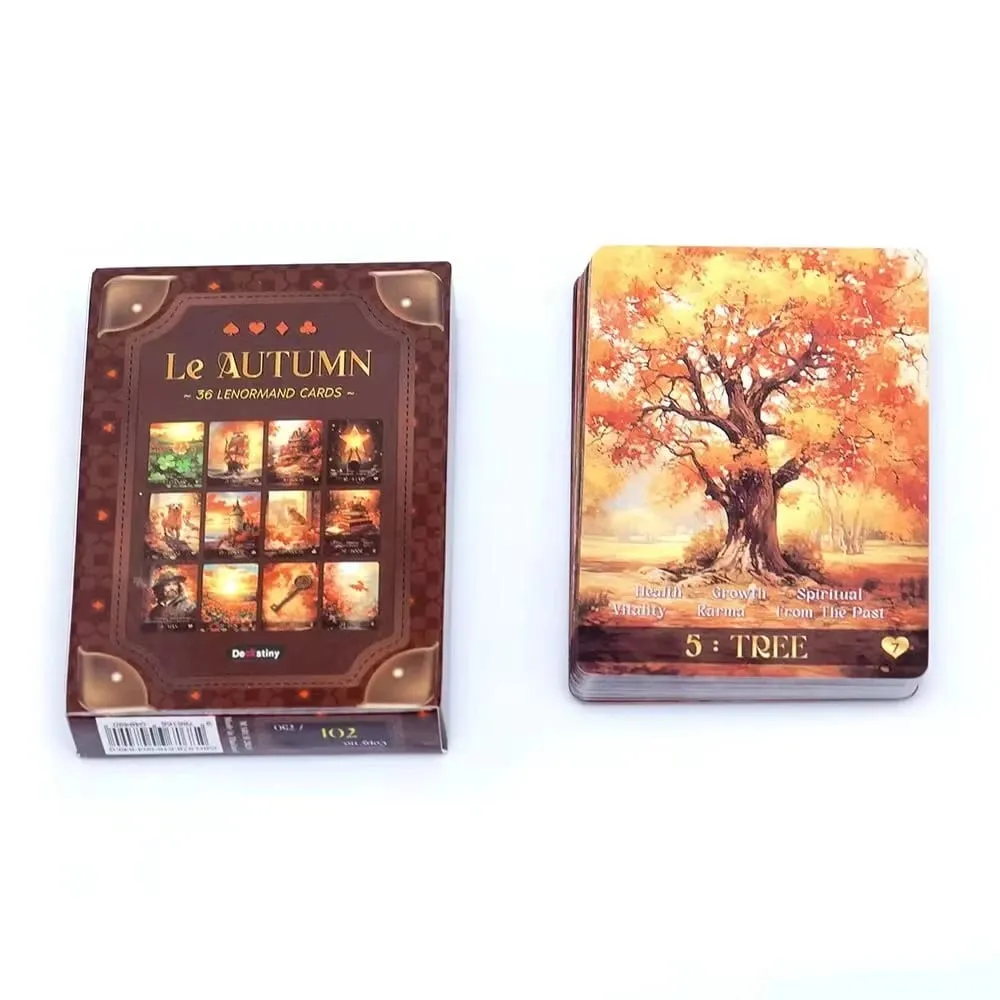 New Le Autumn Tarot 36 Lenormand Cards Deck Board Game Tarot Card Funny Delicate Party Supplies for Family Party Gift