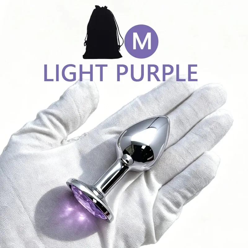 XS/S/M/L/XL Metal Anal Plug Butt Plug Sex Toy Butt Toy for Women Men Couples Adult Game Masturbator Anal Diamond Sex Toys