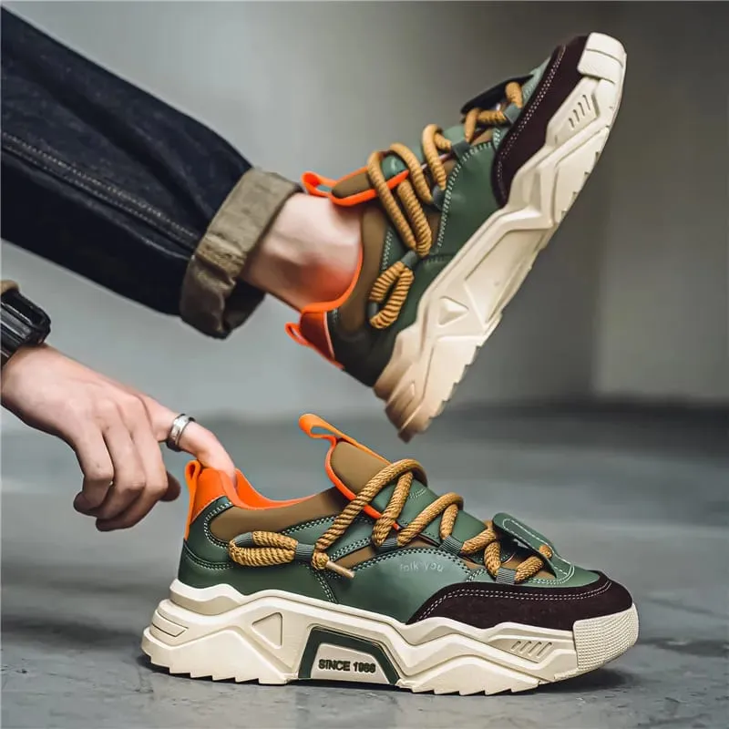 New Men's Casual Sneakers 2025 Spring Fashion Versatile Low-Top Skateboard Shoes for Men Suitable for Outdoor Sports