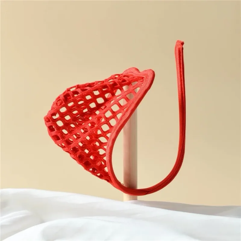 Mens Solid Color C String Thongs Gays Underwear Pouches Thong Underpants Panties U Bulge Pouch Male Breathable Underpants