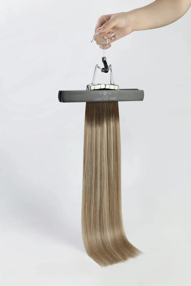 Moresoo Tape in Human Hair Extensions Silky Straight Natural Brazilian Hair 100% Real Double Sided Tape in Hair Extensions