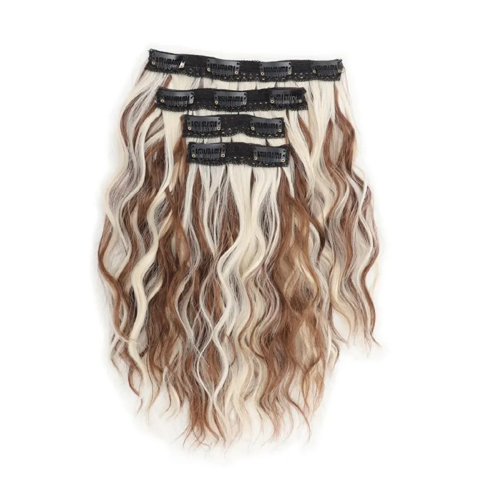 12 inch Four Piece Water Ripple Short Roll Clip Hair Extensions Suitable For Women's Daily Gatherings Gestivals And Celebrations