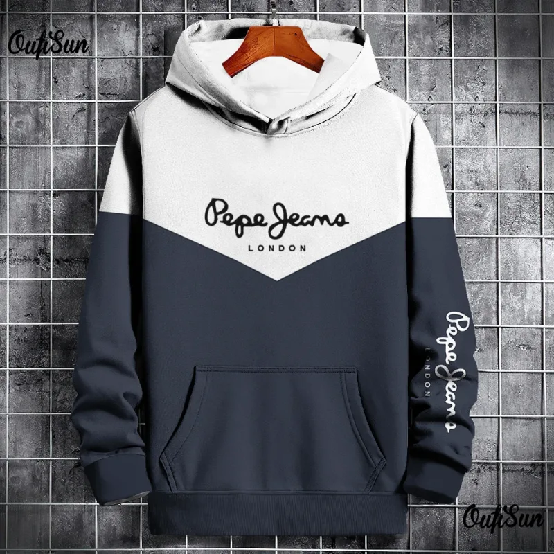 Autumn and Winter Casual Men's Hoodies Funny Splice 3D Print Sweatshirts Outdoor Sports Pullover Fashion Trend y2k Clothes Tops
