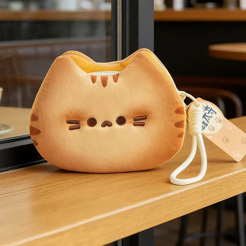 Adorable Cookie Rabbit Plush Toy Small Storage Bag Kawaii Kitten Plushies Room Decor Gift For Girl