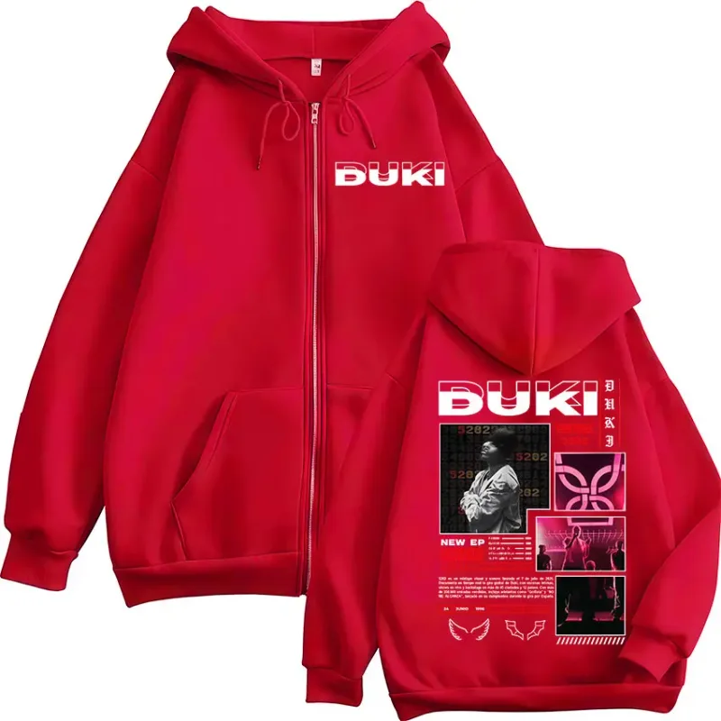 Rapper Duki 5202 MIXTAPE Album Zipper Hoodies Men's Women Clothing Fashion Zip Up Sweatshirts Fleece Casual Oversized Pullovers