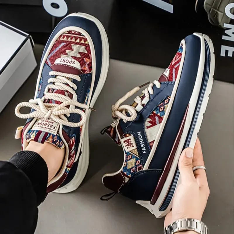 Luxury Men Trendy Casual Sneakers Outdoor Comfortable Platform Vulcanized Shoes Non Slip Wear-resistant Men Running Shoes Hombre