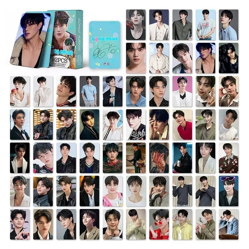 92ks/sada Song Kang Lomo karty 60PCS HD Photo Cards + 32PCS Mini Stickers Kolekce korejských herců Photocards for Fans
