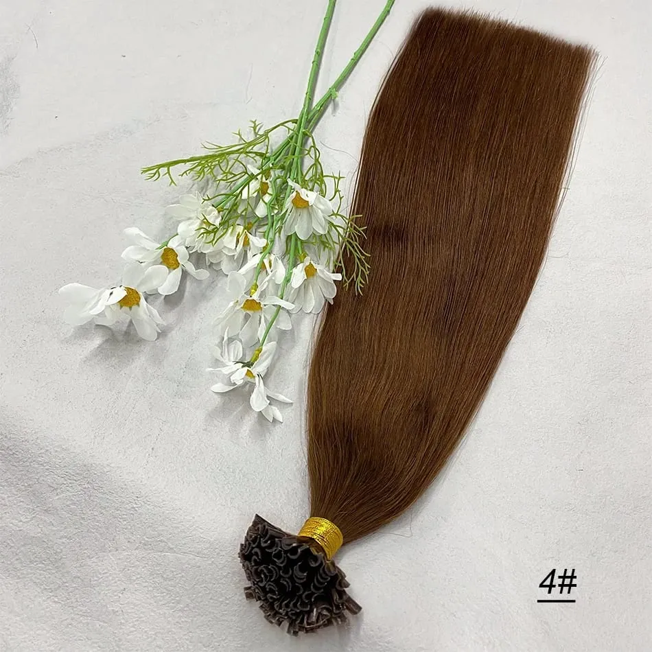 Full Shine U Tip Hair Extensions Nature Black Hair Blone 613 Color 50g Keratin Glue Beads Prebonded Remy Human Hair Extensions — image 11