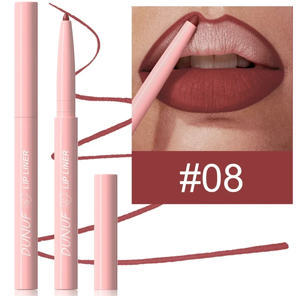 12 Farve Vandtæt Lip Liner Blyant Mørkerød Brun Læbestift Blyant Lip Outline Nøgen mat læbestift Crayon Contouring Tint Makeup