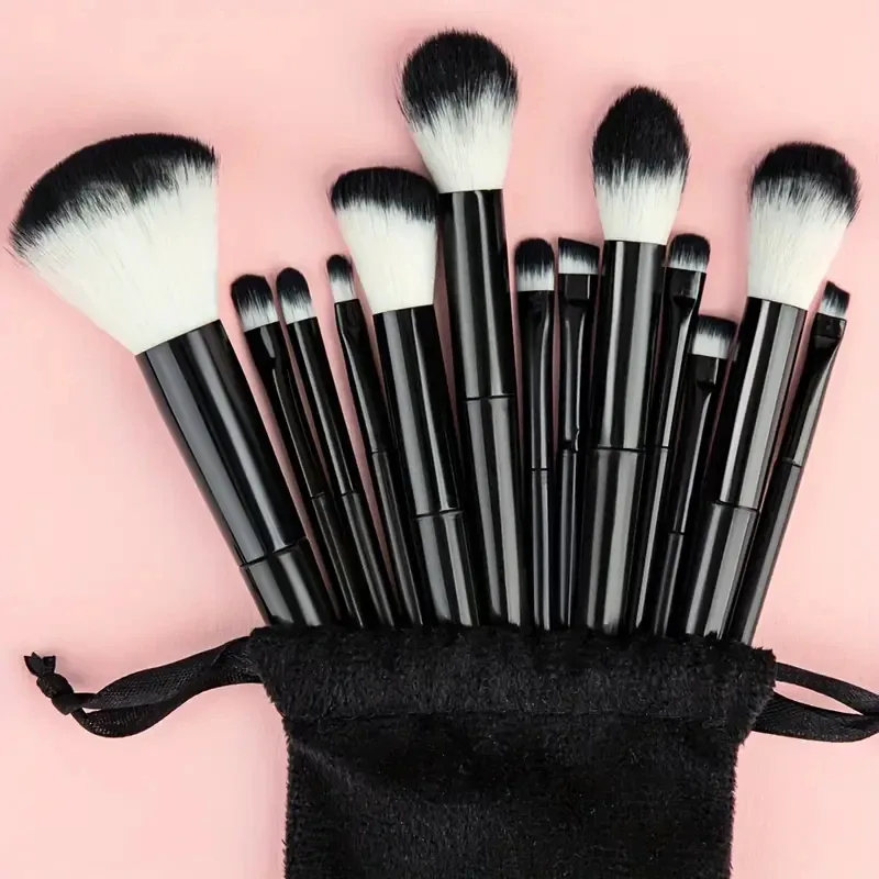 13Pcs Makeup Brushes Tool Set Cosmetic Powder Eye Shadow Foundation Blush Blending Beauty Make Up Brush For Makeup Starters Gift